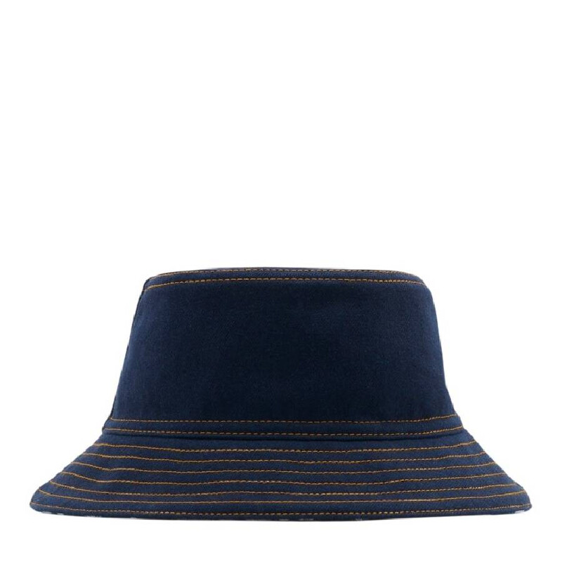 Burberry Reversible Denim Cotton Bucket Hat, Size Small 8082575
