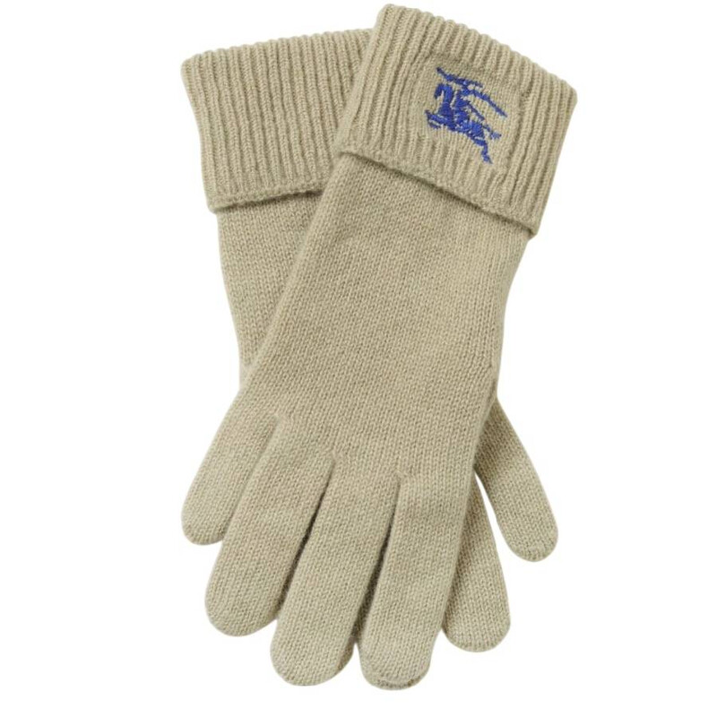 Burberry Ribbed Cuffs Cashmere Gloves, Size M/L 8078828 - Jomashop