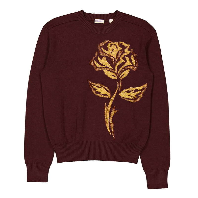 Burberry Rose Wool Blend Sweater, Size X-Small 8077347 - Clothing