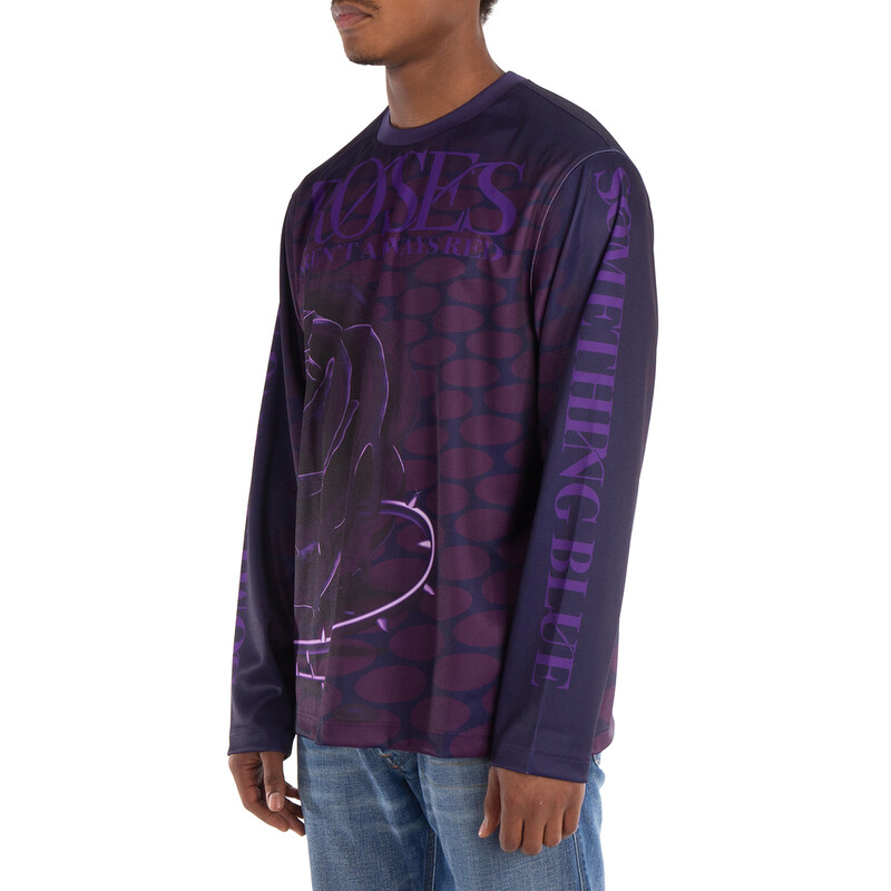 Burberry Rose-Print Long-Sleeve Jumper, Size Large 8077332
