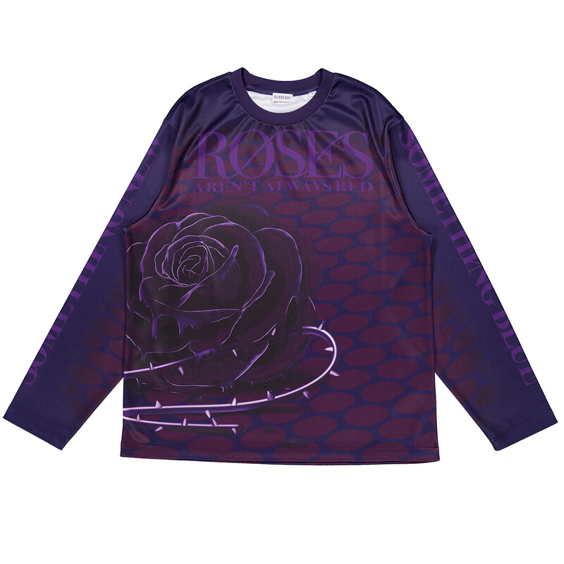 Burberry Rose-Print Long-Sleeve Jumper, Size Large 8077332