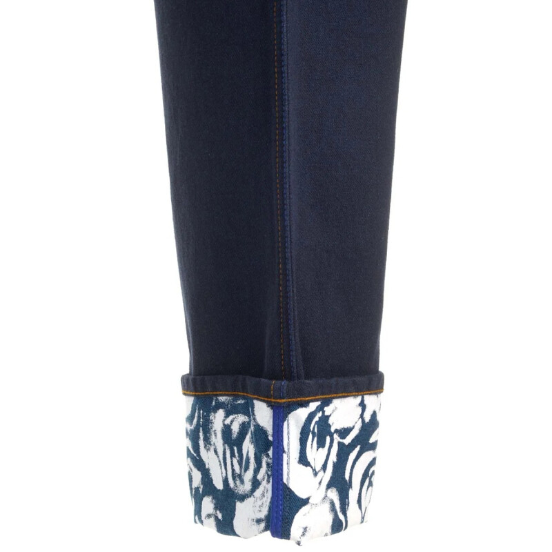 Burberry Rose-Print Straight-Leg Jeans, Waist Size 29R 8080774