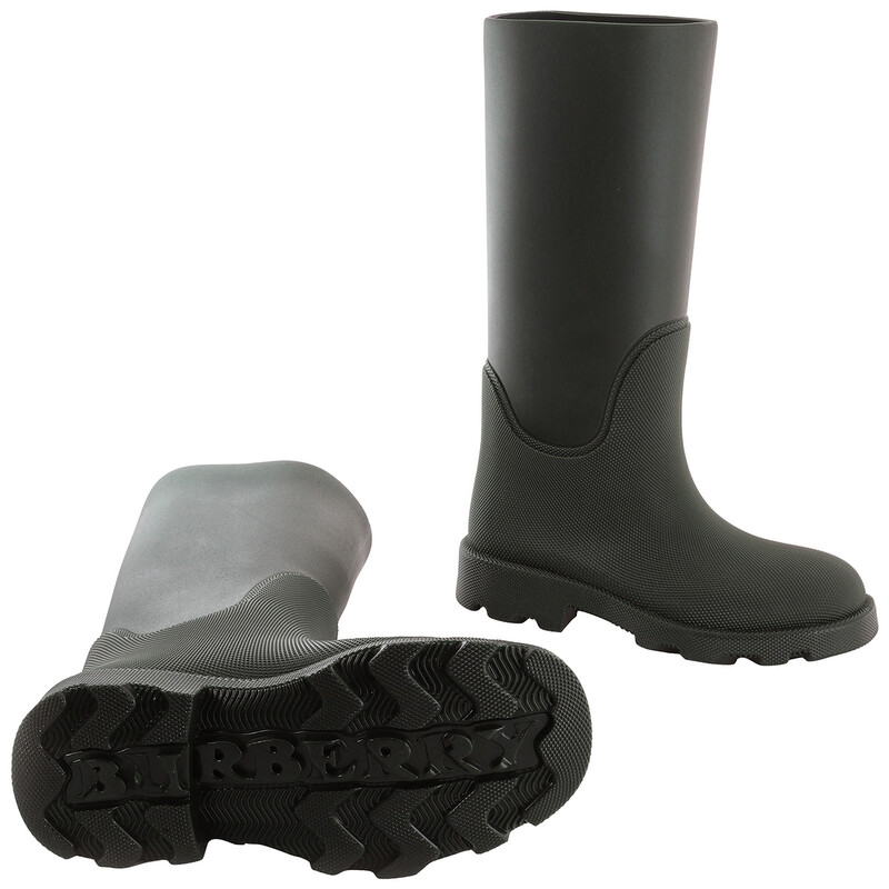 Burberry Rubber Marsh Calf-Length Rain Boots, Brand Size 36 (US