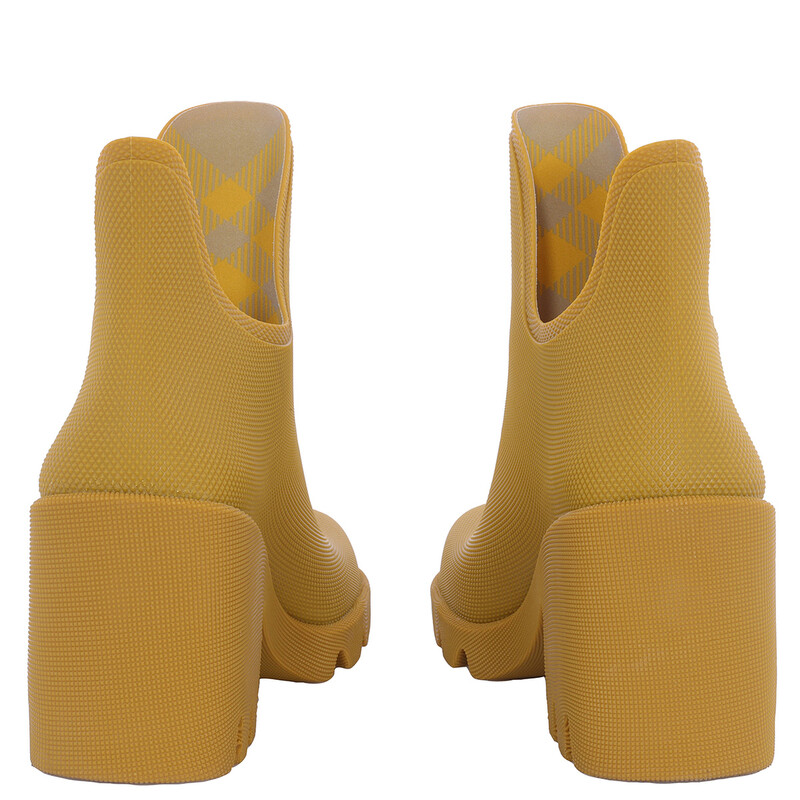 Burberry NIB Pebbled Rubber Marsh Boots in Yellow Size 40 Richard Beckerman | UNBOXING 278 - Burberry rubber marsh  main image 2