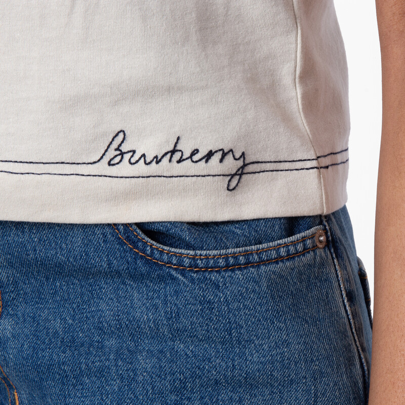 Burberry Short Sleeve Cotton T-Shirt, Size X-Small 8094283 Burberry Short Sleeve Cotton T-Shirt, Size X-Small 8094283