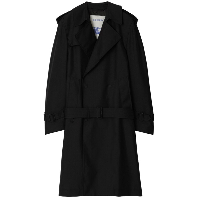 Burberry Silk Blend Double-Breasted Trench Coat, Brand Size 4 (US