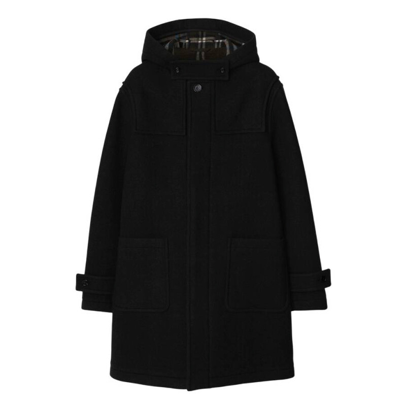 Burberry Single-Breasted Wool Duffle Coat, Brand Size 50 ( US Size