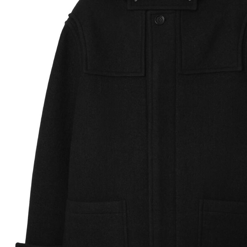 Burberry Single-Breasted Wool Duffle Coat, Brand Size 50 ( US Size