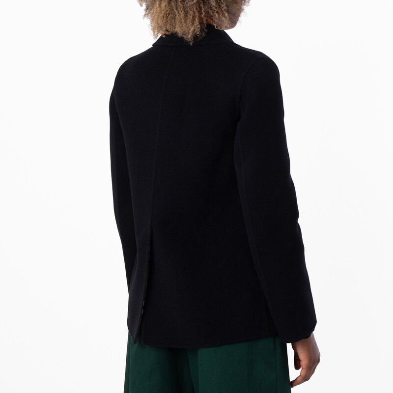 Burberry Single-Breasted Wool Short Coat, Brand Size 4 ( US Size 2