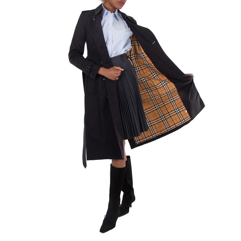 Burberry Slim Fit Long Heritage Chelsea Trench Coat, Brand Size 8