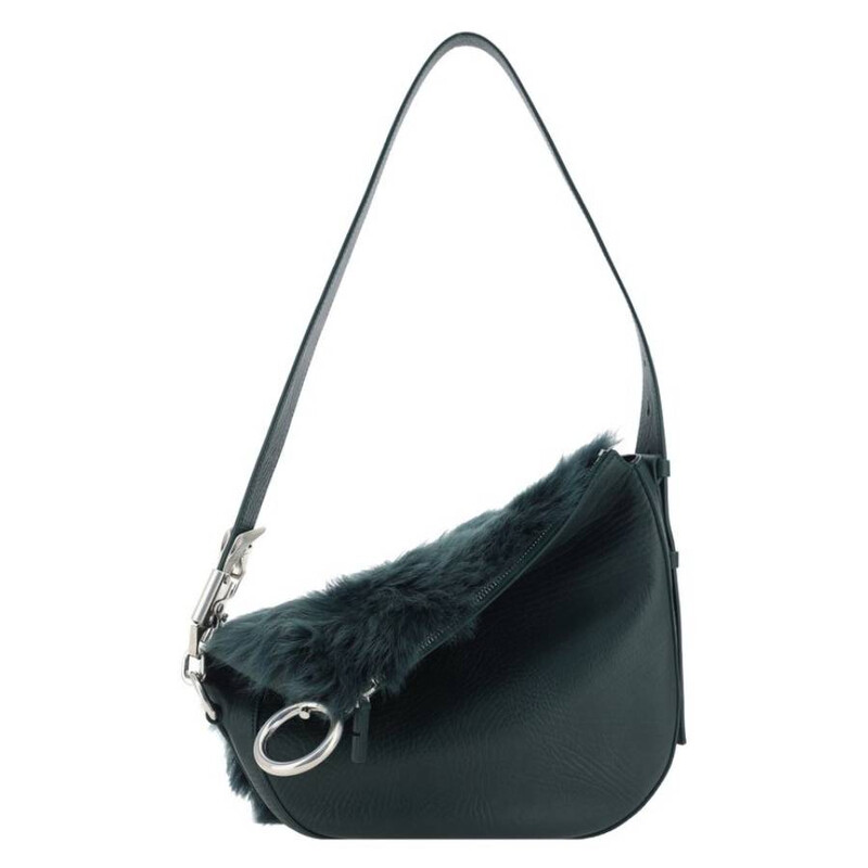 Burberry Small Knight Shearling Zipped Shoulder Bag 8075789
