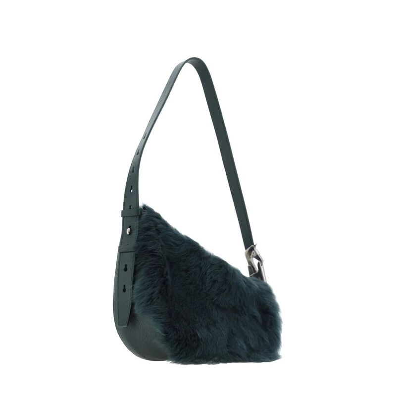 Burberry Small Knight Shearling Zipped Shoulder Bag 8075789