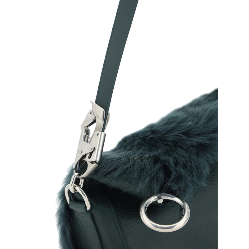 Burberry Small Knight Shearling Zipped Shoulder Bag 8075789