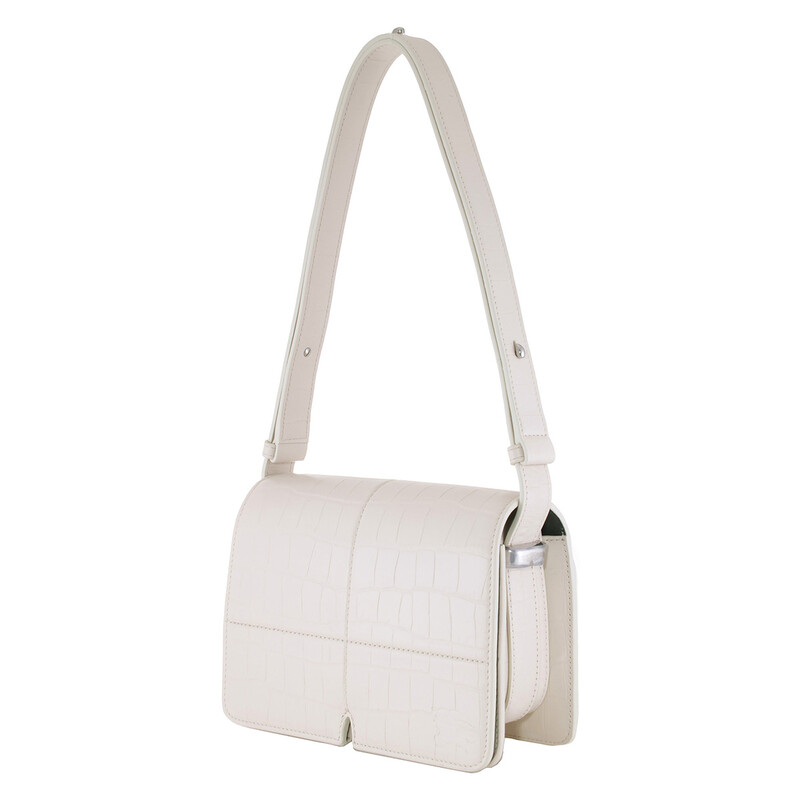 Burberry Snip Croc-Embossed Leather Shoulder Bag 8092845