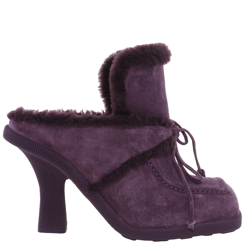 Burberry Square-Toe Highland Mules, Brand Size 36.5 (US Size 6.5