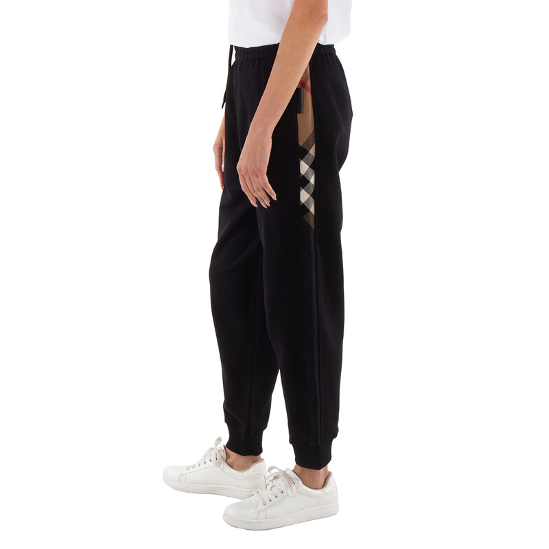 Burberry Stephan Check Trim Cotton Joggers, Size XX-Large 8046056