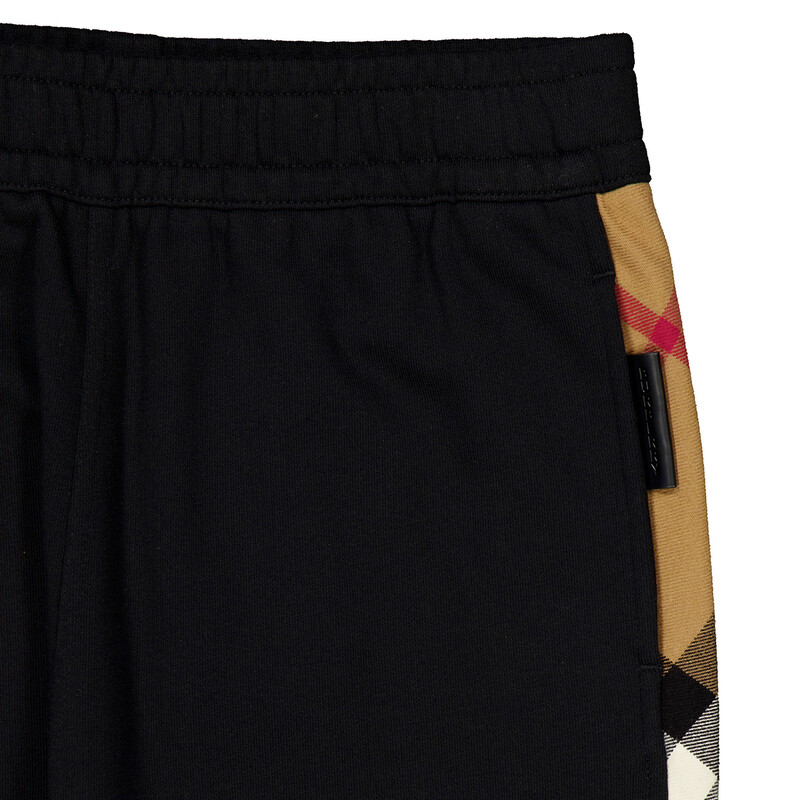 Burberry Stephan Check Trim Cotton Joggers, Size XX-Small 8046056