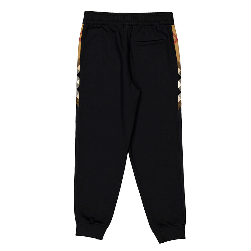 Burberry Stephan Check Trim Cotton Joggers, Size XX-Small 8046056