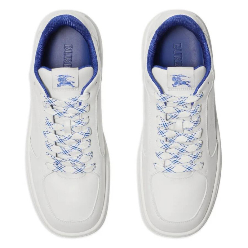 Burberry Stock Leather EKD Logo Low-Top Sneakers, Brand Size 39.5