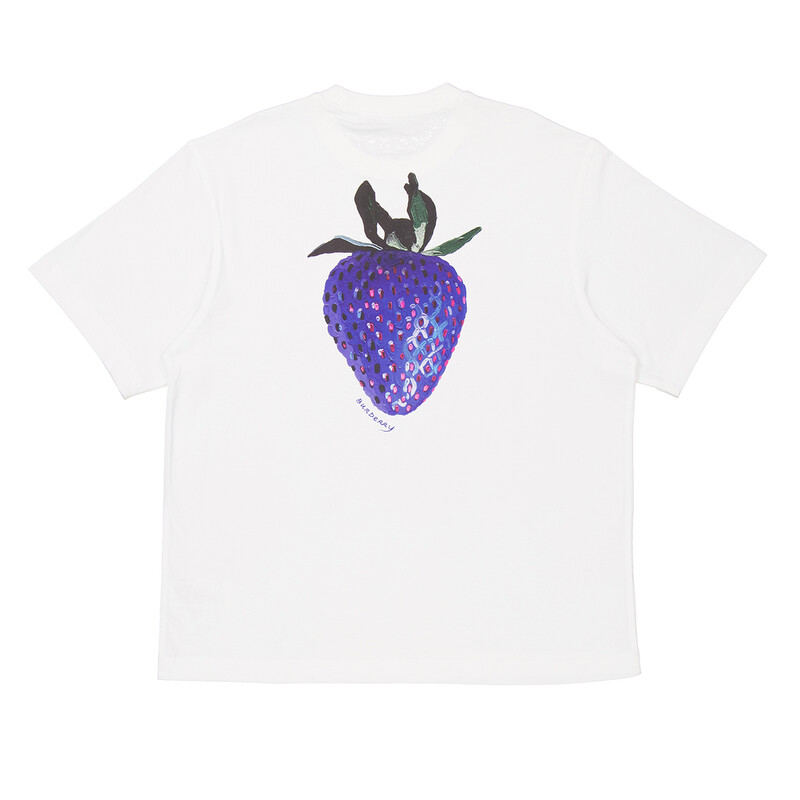 Burberry Strawberry Print Cotton T-Shirt, Size XX-Small 8089100