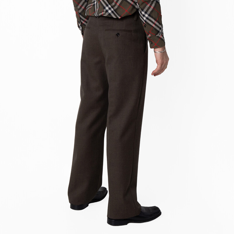 Burberry Tailored Cut Wool Trousers, Brand Size 46 (US Size 31.1