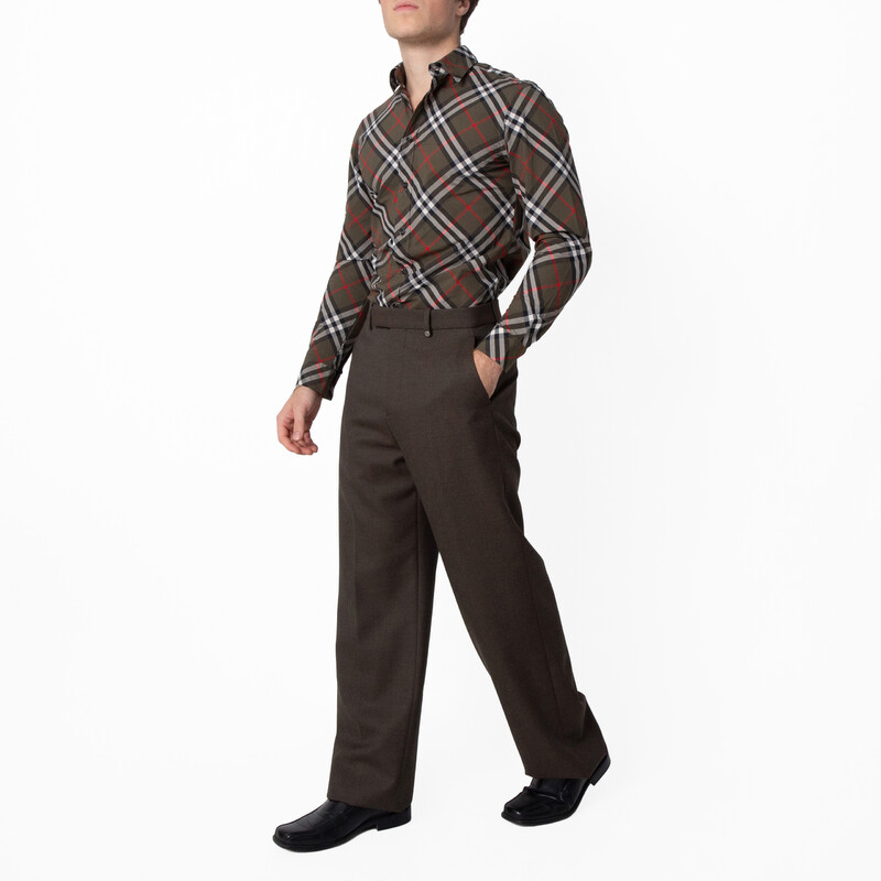 Burberry Tailored Cut Wool Trousers, Brand Size 46 (US Size 31.1