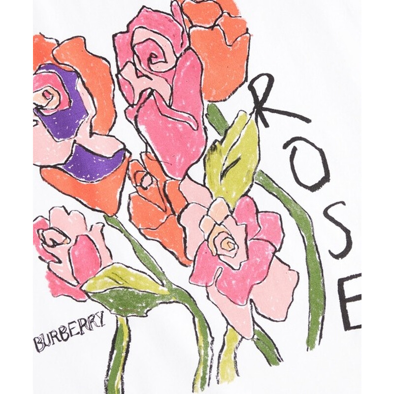 Burberry Toddler Lilia Rose Print Cotton T-Shirt, Size 18M 8094965