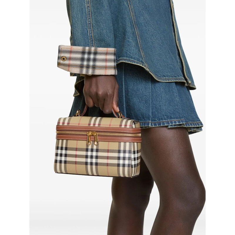 Burberry Vanity Bag Check 8120525 5045761242776 - Handbags - Jomashop