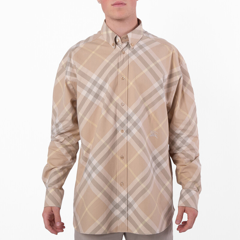 Burberry Vintage Check Pattern Cotton Shirt, Size Small 8082194