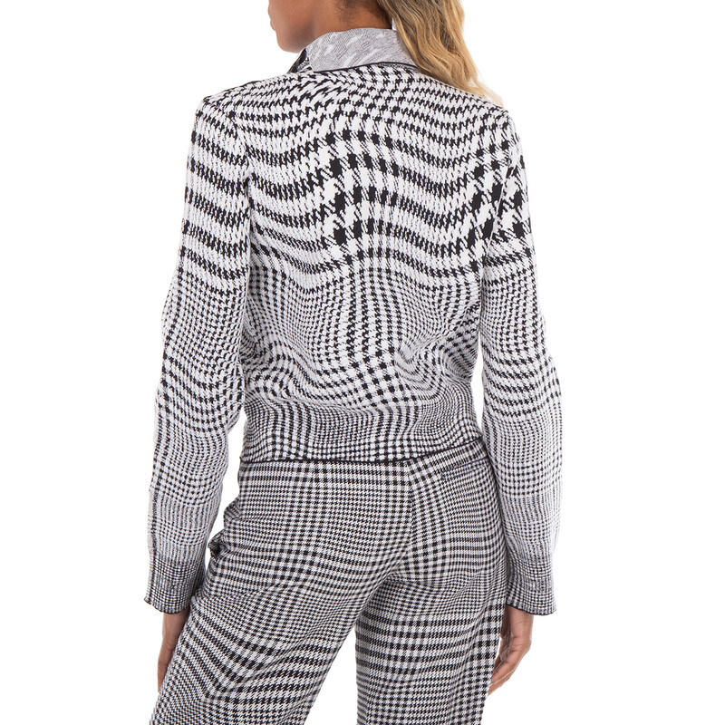 Burberry Warped Pattern Print Knitted Sweater, Size X-Small