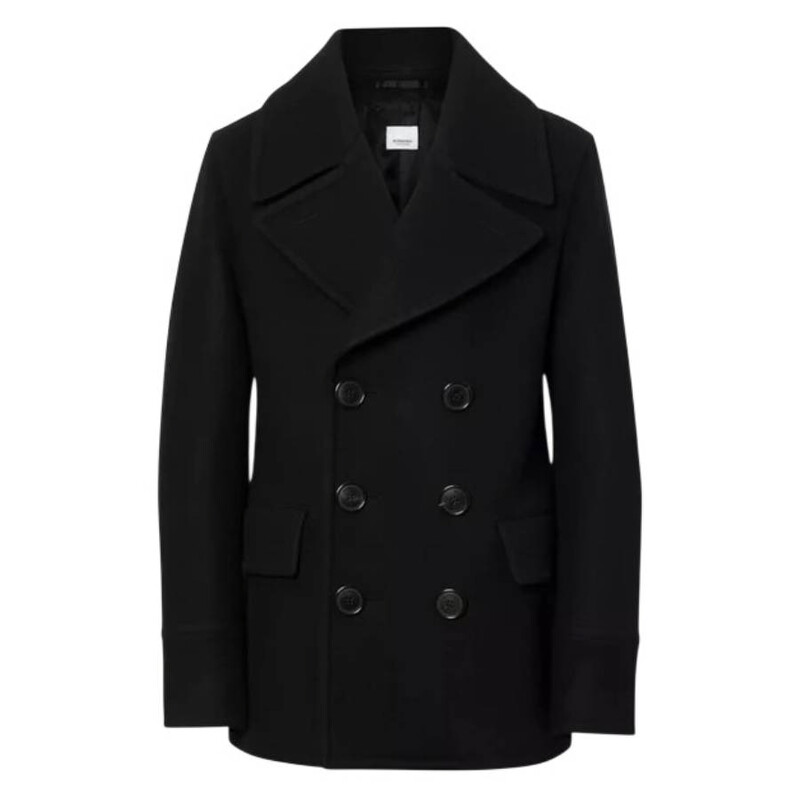 Burberry Westleigh Wool-Blend Pea Coat, Brand Size 46 ( US Size 36