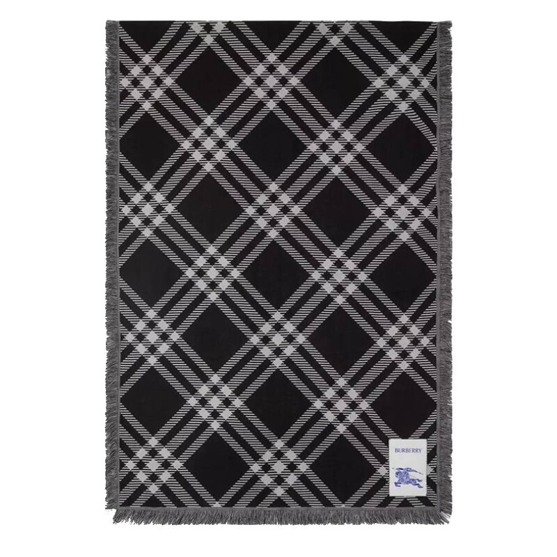 Burberry Wide Check Wool Silk Scarf 8110162 5045709632430 - Jomashop