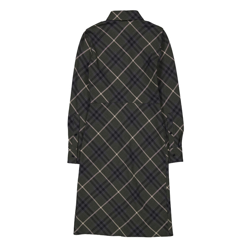 Burberry Womens Check Wool Blend Shirt Dress, Brand Size 8 ( US Size 6 ...