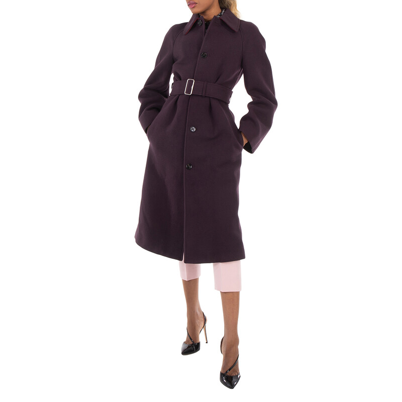 Burberry Wool Belted Coat, Brand Size 6 ( US Size 4 ) 8077358