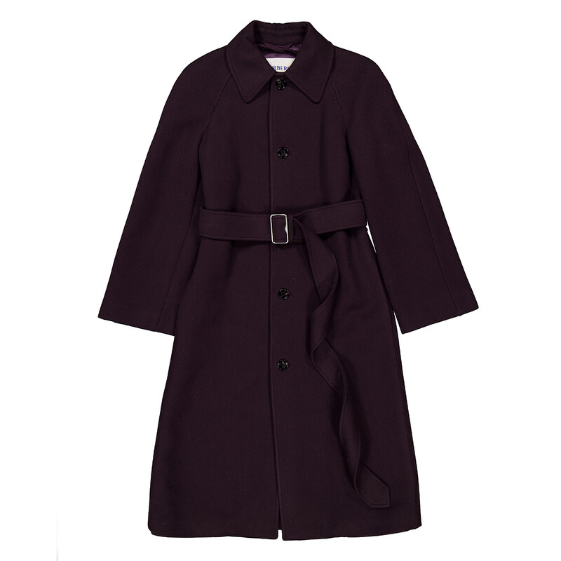 Burberry Wool Belted Coat, Brand Size 6 ( US Size 4 ) 8077358