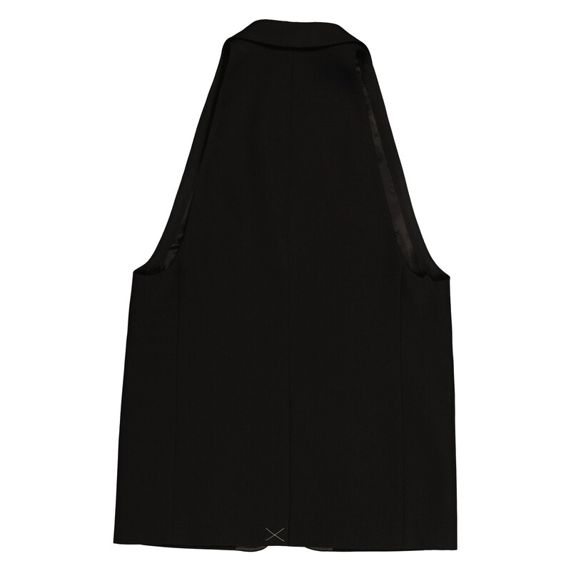 Burberry Wool Tailored Blazer Vest with Satin Peak Lapels, Brand