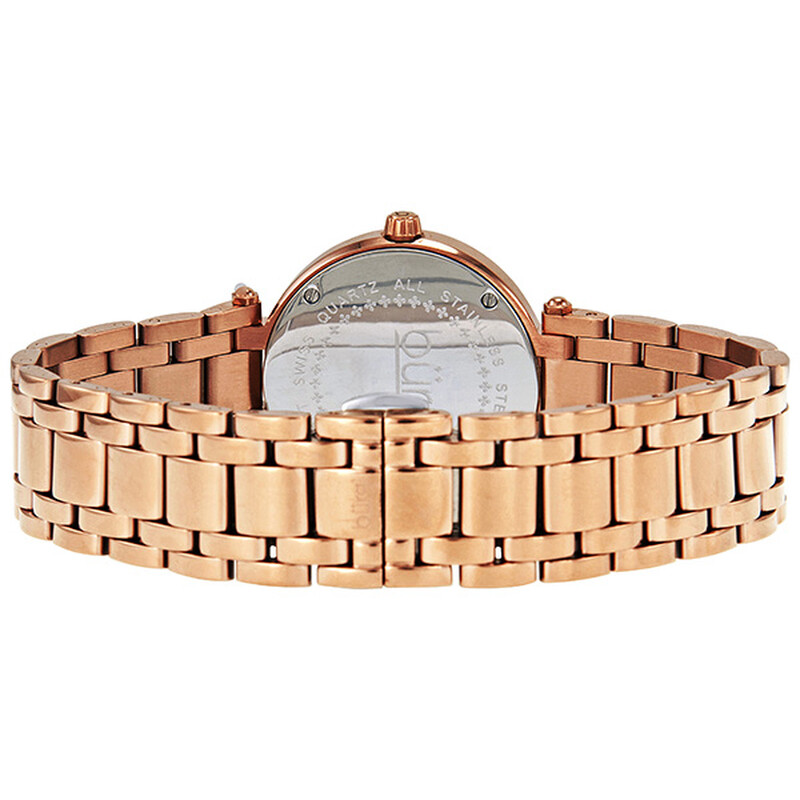 Burgi Quartz Rose Gold-tone Diamond Bracelet Ladies Watch  display picture 3