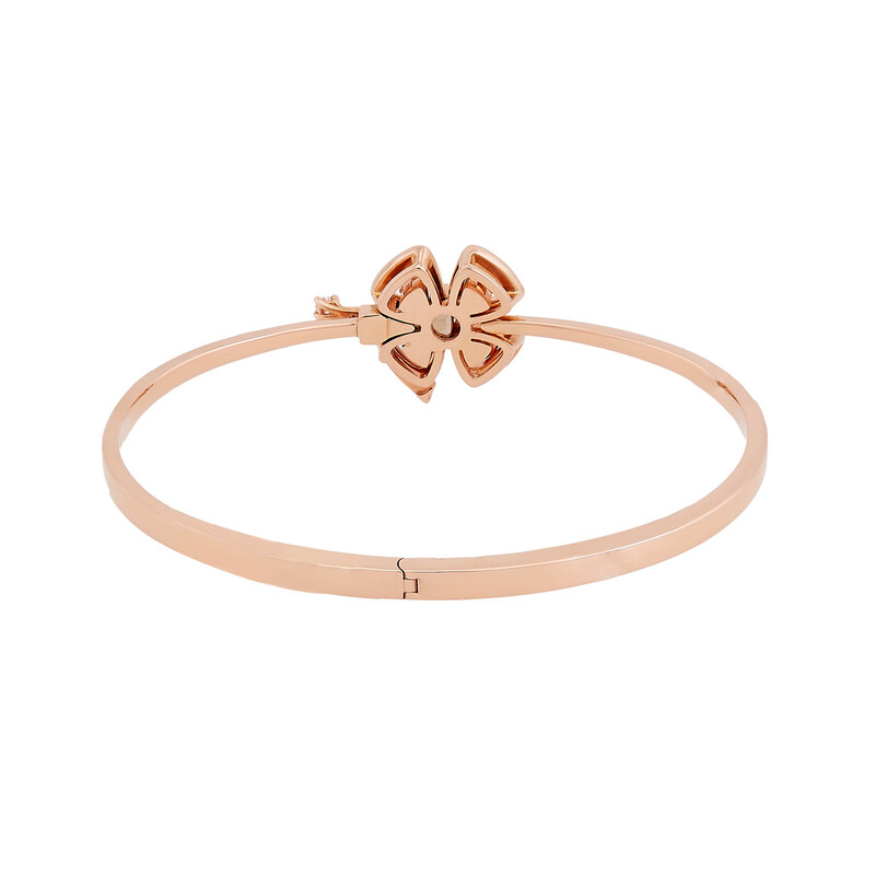 Bvlgari 18k Rose Gold Diamond Fiorever Bracelet, Size M 356274
