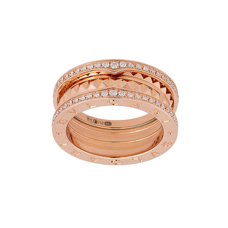 BVLGARI ビーゼロワンリング　WG#57サイズ Bvlgari B.Zero1 Rock Two-Band Ring, Size 57 360221 8034024701492