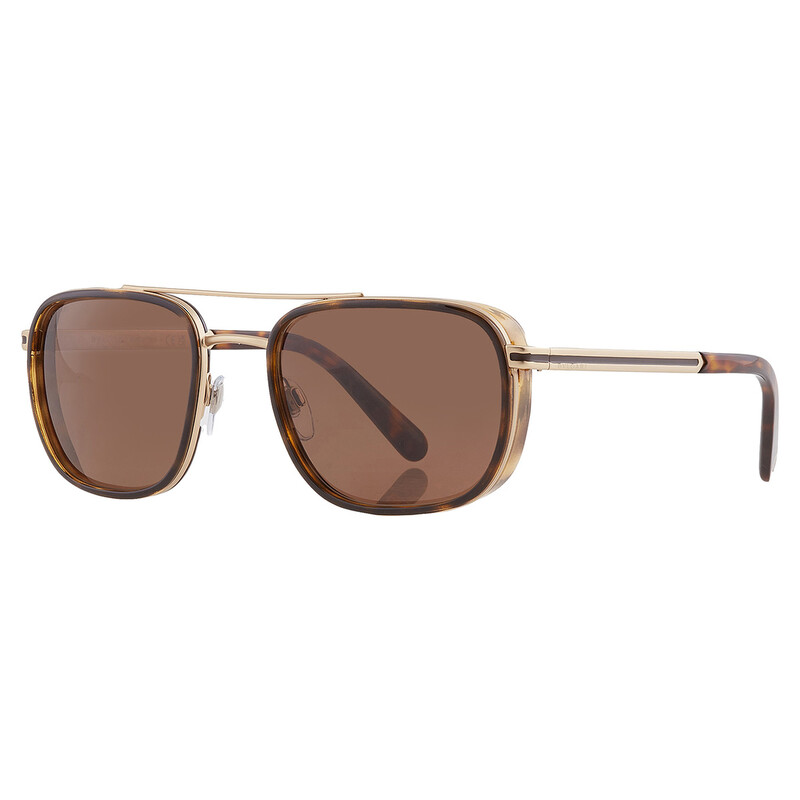 Bvlgari Brown Navigator Men's Sunglasses BV5053 202253 56