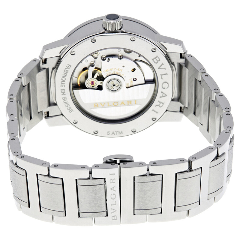 Bvlgari Bvlgari Automatic Silvered Opalin Dial Men's Watch 102110