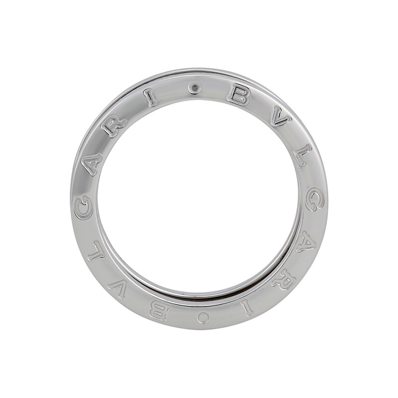 BVLGARI B.ZERO1 3バンド リング 52サイズ ロゴ刻印 Bvlgari B.Zero1 18K White Gold 3-Band Ring, Brand Size 56 (US Size
