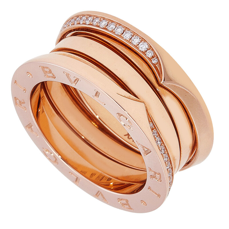 Bvlgari B.zero1 Ring in 18k Rose Gold, Size 53 358975 - Jewelry, B