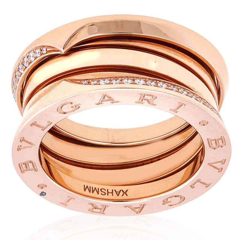 Bvlgari B.zero1 Ring in 18k Rose Gold, Size 53 358975 - Jewelry, B