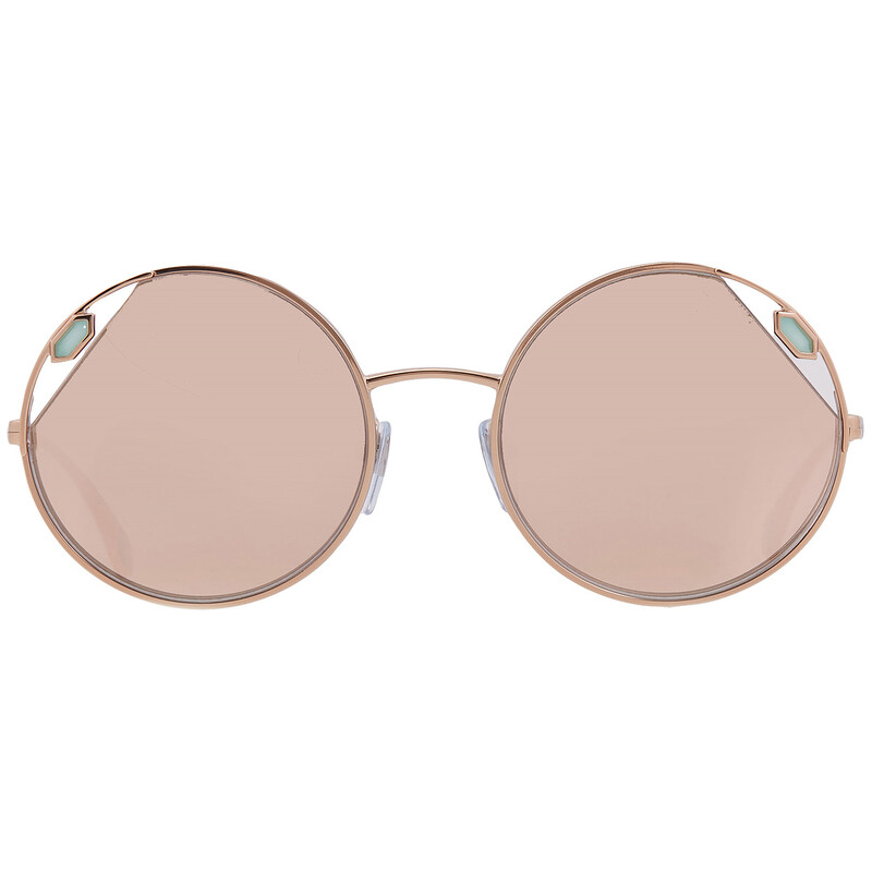 Bvlgari Clear Mirror Rose Gold Round Ladies Sunglasses BV6159