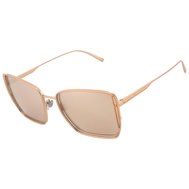 Bvlgari Clear Mirror Rose Gold Square Ladies Sunglasses  display picture 1