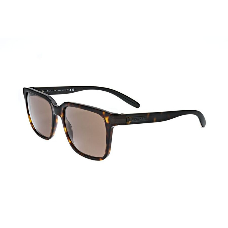 Bvlgari Dark Brown Rectangular Men's Sunglasses BV7036 504/53 56
