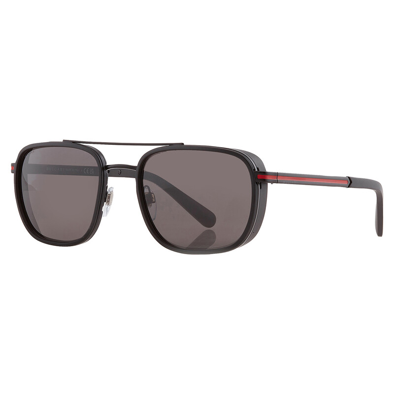 Bvlgari Dark Grey Navigator Men's Sunglasses BV5053 128/B1 56