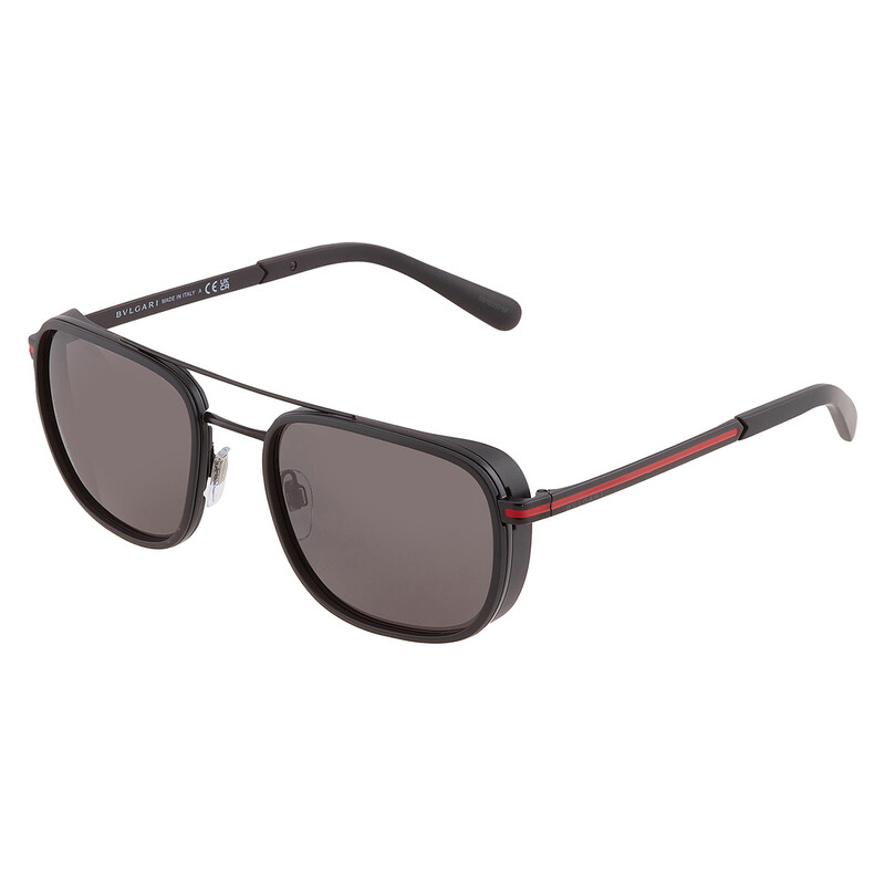 Bvlgari Dark Grey Navigator Men's Sunglasses BV5053 128/B1 56