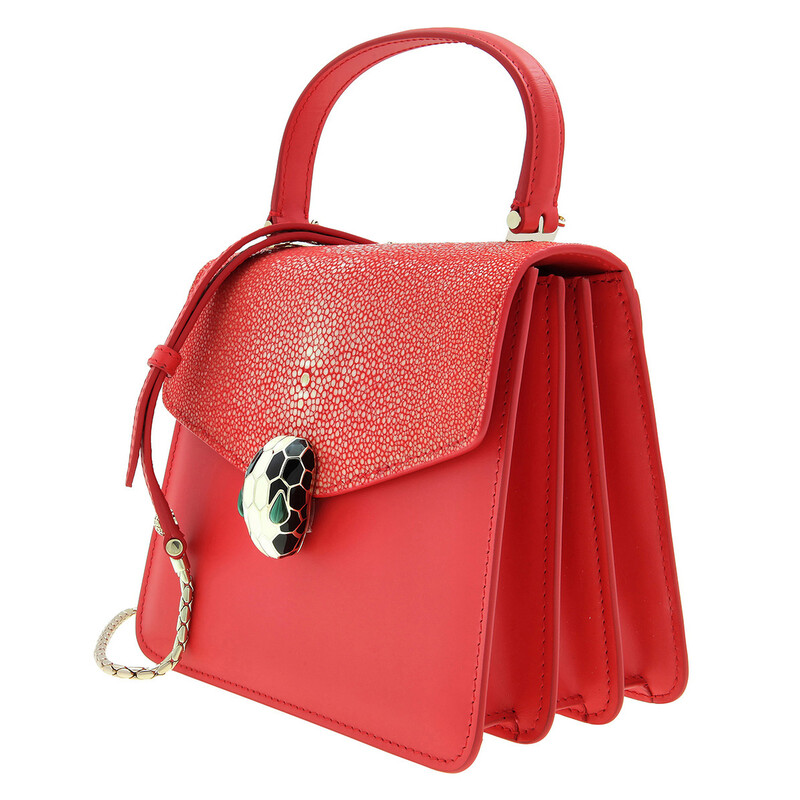 Bvlgari Galuchat Serpenti Forever Crossbody in Red 287977